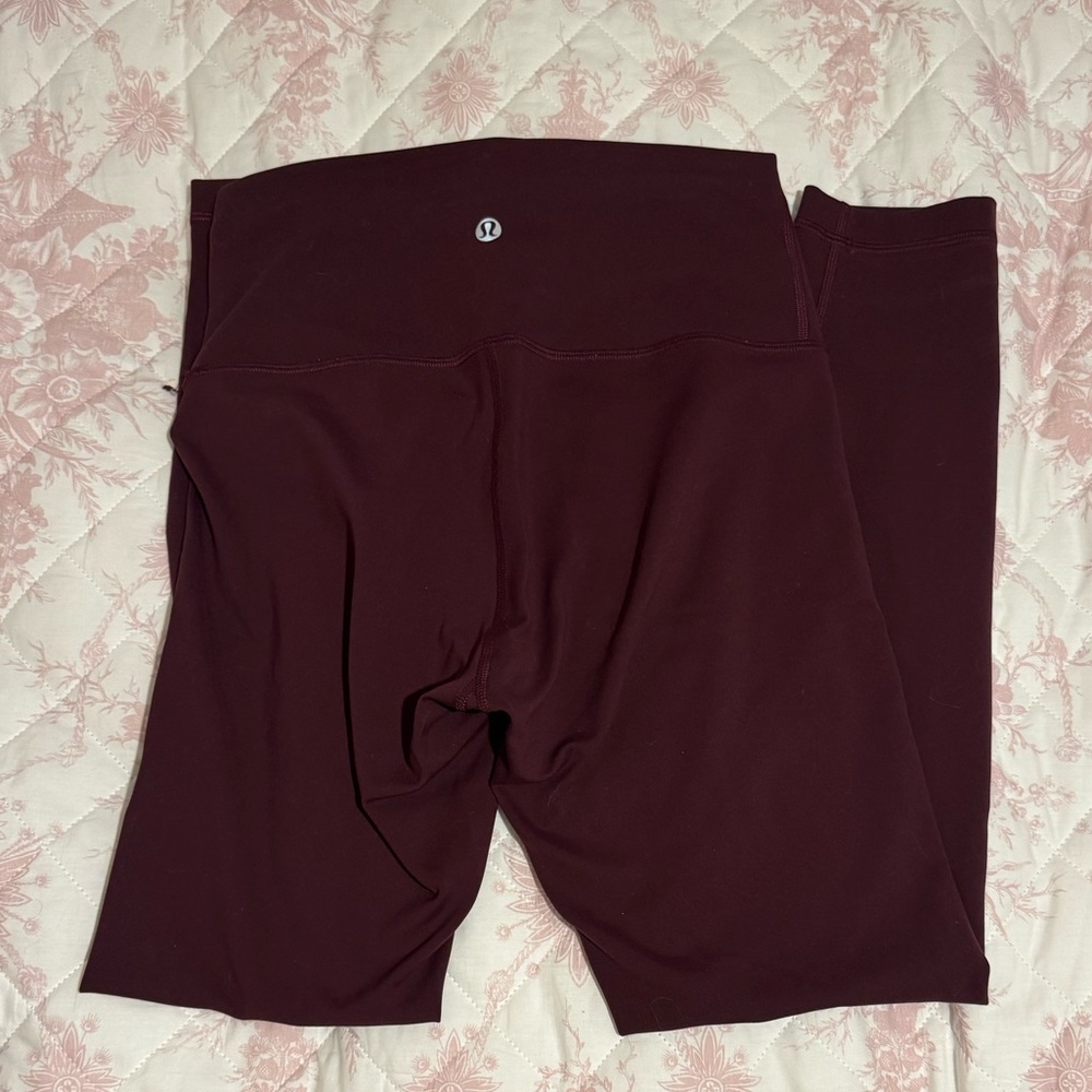 lululemon burgundy leggings size 6